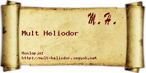 Mult Heliodor névjegykártya